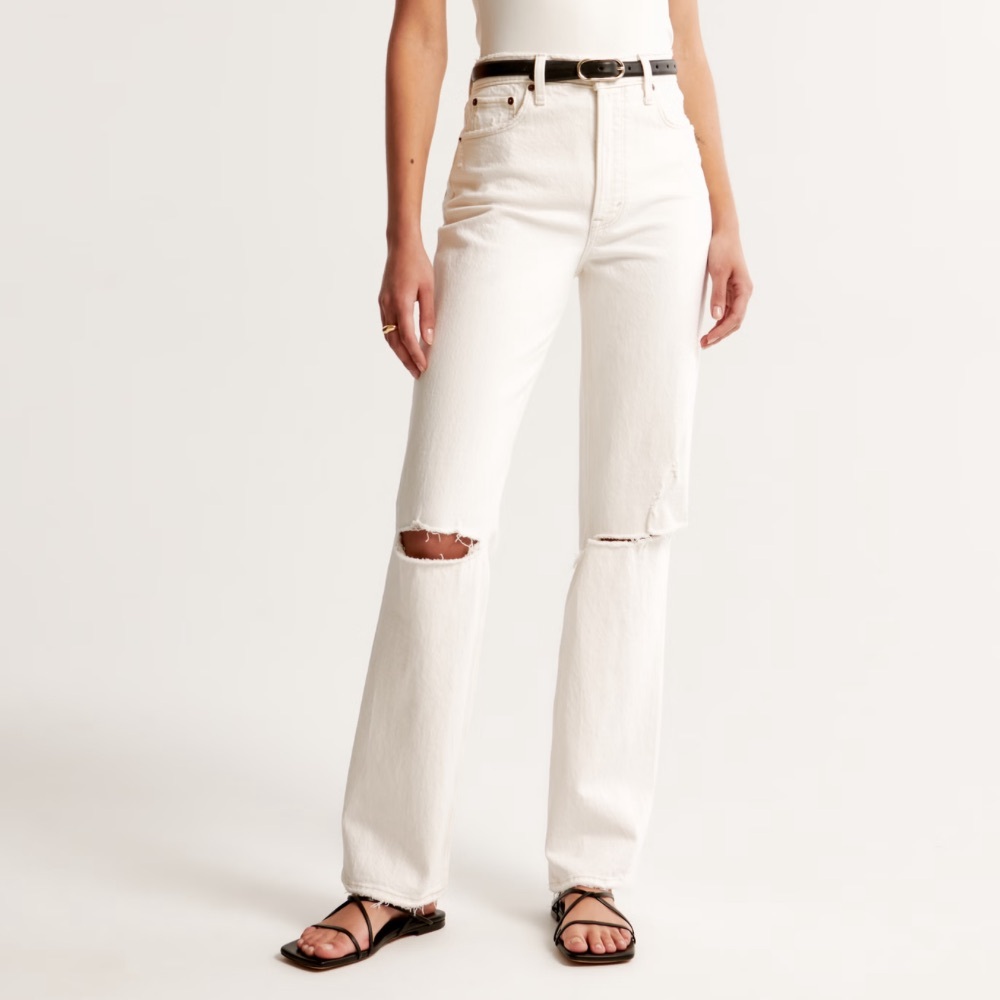 Abercrombie Ultra High Rise 90s Ankle Straight Jean
